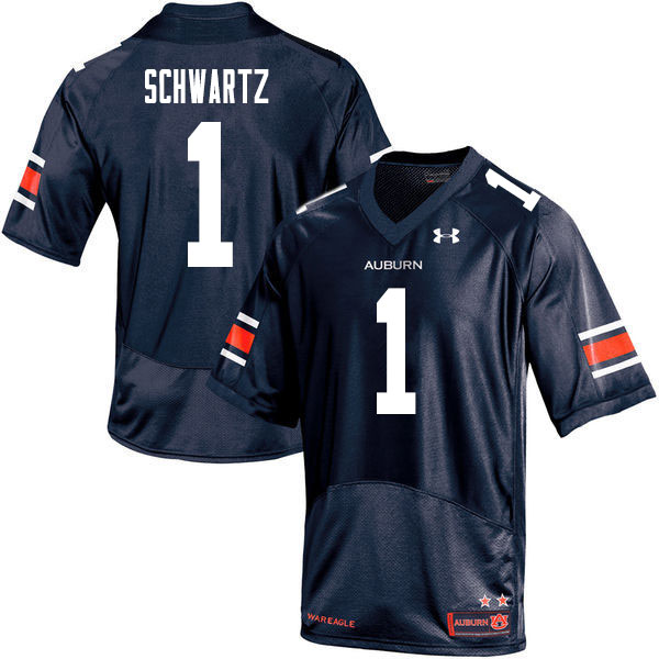 Auburn Tigers Men's Anthony Schwartz #1 Navy Under Armour Stitched College 2020 NCAA Authentic Football Jersey QSO5474BN